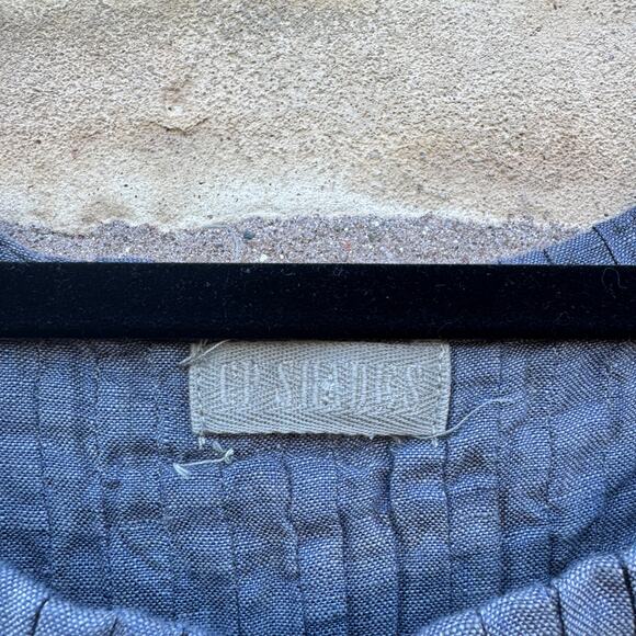 CP Shades Gray Sleeveless Linen Midi Dress Size XL Made in USA Lagenlook - Picture 5 of 7